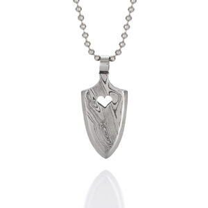 Large Yanone Pendant with Pierced Heart