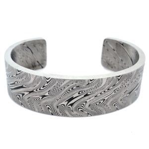 Damascus Cuff: 20mm, High Layer Split Twist