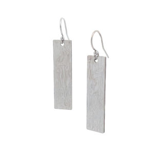 Damascus Dangle Earrings Rectangle