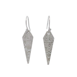 Damascus Dangle Earrings Coffin