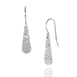 Damascus Dangle Earrings Teardrop