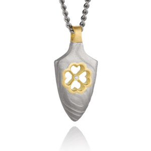 Yanone Pendant, Recessed Four Hearts