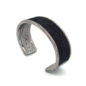 Damascus Cuff with Inlay - Lionfish