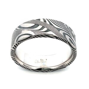 Breeze Damascus Ring - Oxidized