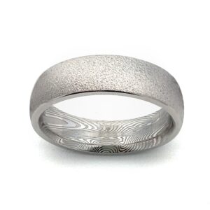 Inside Etch Damascus Ring - German