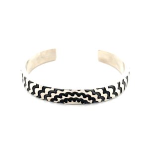 Silver Cuff: 10mm, Rose Engine